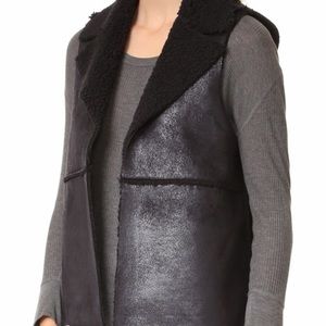 Jack by BB Dakota Black Shearling Vest sz S